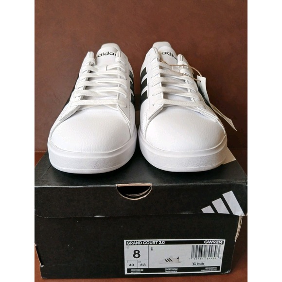 NEW Size 8 Adidas Grand Court Footwear White Black Size 8 Women's Sneakers #1274 - Picture 6 of 11